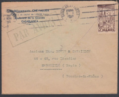 Morocco 1948, Airmail Cover "Chevallier" Casablanca To Marseille W./postmark Casablanca - Airmail