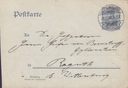 Germany Deutsches Reich Postal Stationery Ganzsache Germania WITTENBURG Mecklenburg 1906 BAYREUTH (2 Scans) - Cartoline