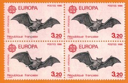 Ph-France-Bloc De 4-Protection De La Nature 2417 Avec Défaut ( Encre Débordant Du 1er Timbre à Gauche Vers Celui Du Bas) - Unused Stamps