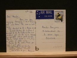 63/451  CP   AUSTRALIE POUR LA BELG. - Storia Postale