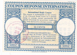 #BV3752  COUPON RESPONSE INTERNATIONAL,  INTERNATIONAL REPLY COUPONS, 12 CENTS, 1957, CANADA. - Reply Coupons