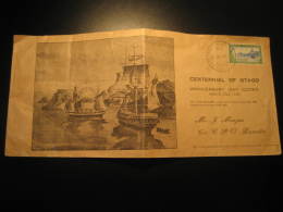 Port Chalmer 1948 Centennial Of Otago Stamp On Big Folded Cover Cancel New Zealand - Storia Postale