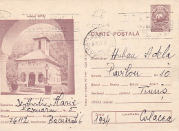 #BV3895  ERROR DISPLACED IMAGE, LAINICI MONASTERY, RELIGIOUS, POSTAL STATIONERY, 1976, ROMANIA. - Errors, Freaks & Oddities (EFO)