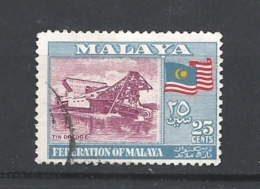 MALESIA   -FEDERATION OF MALAYA 1957 Coat Of Arms, Flag And Map Of Malaya USED - Federation Of Malaya