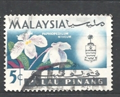 MALESIA   PENANG  PALAU PINANG   1965 Orchids   USED - Penang