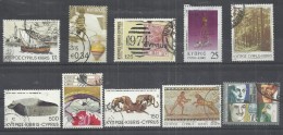 TEN AT A TIME - CYPRUS - LOT OF 10 DIFFERENT 3 - USED OBLITERE GESTEMPELT USADO - Used Stamps