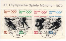 Bund Block 06 Olympische Spiele Gestempelt Used ETSST Bonn - 1959-1980