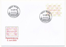 SUISSE -  FDC 2003 - Série "Automatenmarken" - 6 Enveloppes - Francobolli Da Distributore