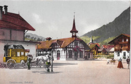 ZWEISIMMEN → Postkutsche Beim Bahnhof, Sehr Schöne Karte, Ca.1910 - Zweisimmen