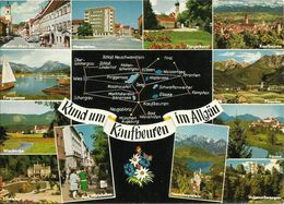 2 AKs Kaufbeuren Allgäu Mehrbild 1x Mit Landkarte Farbfoto 1968 - Kaufbeuren