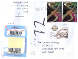 (501) Registered Cover Posted From Israel To Australia - - Brieven En Documenten