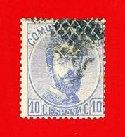 España. Spain. 1872 (o) Edifil 121. Amadeo I. 10 Centesimas. Ultramar - Oblitérés