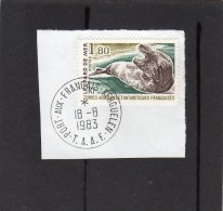 TAAF: N°90 Oblitéré Sur Fragment (le Léopard De Mer) - Used Stamps