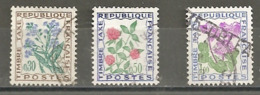 Taxes  N°    99 - 101 - 102  -  Oblitérés  -  Fleurs Des Champs - 1960-.... Oblitérés