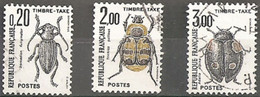 Taxes  N°   104 - 107 - 111  -    Obitérés  -  Insectes - 1960-.... Afgestempeld