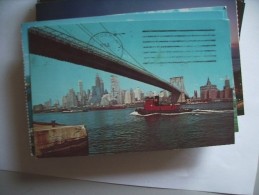America USA NY New York Brooklyn Bridge And Boat - Brooklyn