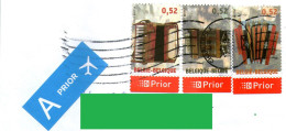 Belgium,2007,Europe,The Accordion,Y&T#3592,3594,3595,Mi#3657,3660,3661,on Cover,sent To Macedonia,as Scan - Andere & Zonder Classificatie