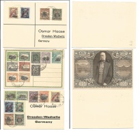 Portugal-Mozambique Company. 1932-37. 3 Cards With Multiple Frankings Usage Of This Scarce Colony, Values Overprinted, M - Otros & Sin Clasificación