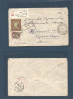 Russia. 1923 (7 March) JUDAICA, Siberia, Nikolo Aleksandrovka - Denmark, Copenhagen (23 Apr 20). Via Lnda. Registered Mu - Otros & Sin Clasificación