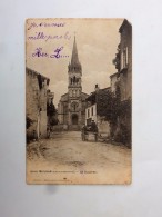 Carte Postale Ancienne : MEILHAN : Le Clocher, Animé, Attelage, En 1905 - Meilhan Sur Garonne