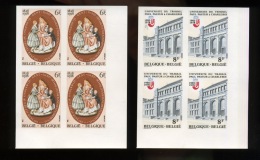 1905 1906 **  X 4 En Bloc Coin De Feuille  Non Dentelés  Université Enseignement   Tirage De 65 Blocs De 4 - Other & Unclassified