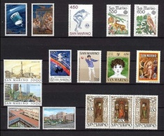 SAN MARINO - 1986 - Annata Completa - 16 Valori - Year Complete ** MNH/VF - Full Years