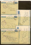 SOUTH AFRICA 1943-4 Air Letter Cards X 5 #WK12 - Lettres & Documents