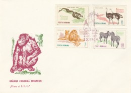 #BV4054  ZOO,A NIMALS, BUCURESTI ZOO , FDC, 1964, ROMANIA. - Chimpanzés