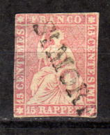 SCHWEIZ 1854 - MiNr: 15 II  Used - Gebraucht