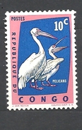 CONGO  BELGA     1963 Protected Birds MNH  	Pelecanus Onocrotalus - Ongebruikt