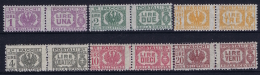 Italy: Pacchi Postali 1946 Sa 60 - 65   MI Nr  60 - 65 MNH/**/postfrisch/neuf Sans Charniere 2 Left Top Incomplete  Gum - Postal Parcels