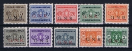 Italy: Sa 47 - 56  Mi 44 - 55 MNH/**/postfrisch/neuf Sans Charniere  47+ 56 Signed/ Signé/signiert/ Approvato Part Set - Postage Due