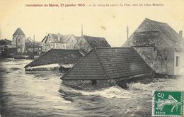 Inondation De Moret, 21 Janvier 1910 - Le Loing En Amont Du Pont Vers Les Vieux Moulins - Inundaciones