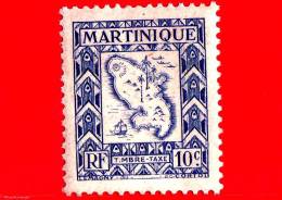 Nuovo - MNH - MARTINICA - 1947 - Mappa Dell'isola - Segnatasse - 10 - Postage Due