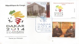 Congo 2015 Dakar Sommet De La Francophonie President Sassou (Congo) Sall & Diouf (Senegal) FDC - FDC