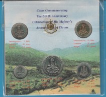 THAILAND 1-2-5-10-20 Baht 2539 (1996) 50th Anniversary - Reign Of King Rama IX IN FOLDER - Thailand