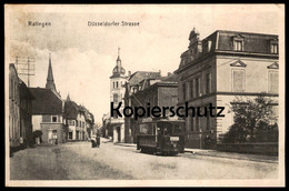 ALTE POSTKARTE RATINGEN DÜSSELDORFER STRASSE STRASSENBAHN NACH DÜSSELDORF Tram Tramway Ansichtskarte Postcard Cpa AK - Ratingen