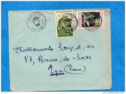 MARCOPHILIE-lettre-DAHOMEY---cad 1959-PARAKOU 2-Stamp N°A O F -pour Françe - Cartas & Documentos