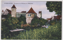 Beieren Bayern Bavaria Deutschland Duitsland Dinkelsbuhl Turmpartie Wehrgang Am Muhlgraben Castle Dinkelsbühl Ansbach - Ansbach