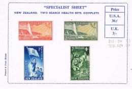 Series NEW ZEALAND Scouts Y Ships, Yvert Num 313-314 Y 323-324 * - Neufs