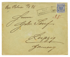 LIBERIA : 1892 GERMANY 20pf Canc. AUS WESTAFRIKA + "CAPE PALMAS 10/2.92" On Envelope To LEIPZIG. Vvf. - Autres & Non Classés