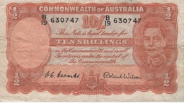 (B0158) AUSTRALIA, 1952 (ND). 10 Shillings. P-25d. VG - 1938-52