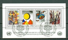UNO Genève 1986 Yv 147/150 (Bl 4), Used  Cote Yv € 11,80 - Blocs-feuillets