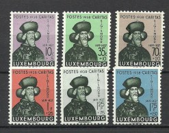 LUXEMBOURG 1938 Michel 315 - 320 Kinderhilfe MNH - 1926-39 Charlotte Rechterzijde