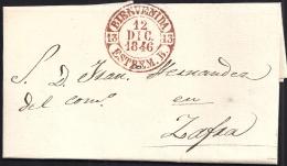 1846. ESPAÑA. SPAIN. BIENVENIDA A ZAFRA. - ...-1850 Prephilately