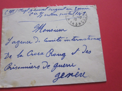 Comité International Croix Rouge Genève CAD Tresor & Postes 3é Génie SP 149 Militaria Franchise M.   Marcophilie Lettre - Rotes Kreuz