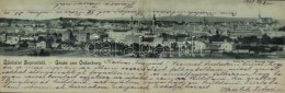 T4 Sopron, Látkép, Panoramacard, L. Kummert Kiadása (hajtásnál Szakadt / Bent... - Non Classés