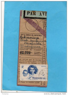 Marcophilie-Coupon De Mandat -Madagascar-cad 1949-MORAFENOBE-Valeur 12000 Frs -afft Tp  Madagascar - Lettres & Documents