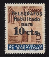 AYUNTAMIENTO DE BARCELONA. TELÉGRAFO EDIFIL Nº 9** - Barcelona