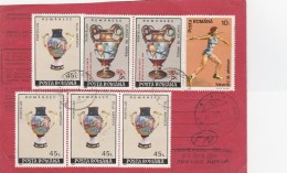 POSTAL HISTORY; AVIS DE RECEPTION- 7 STAMPS - 1992,PORCELAIN BIRDS, RARE! ROMANIA - Other & Unclassified